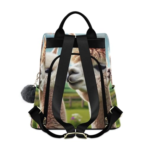 Mochila antirrobo de alpaca para mujer con cremallera trasera oculta 2