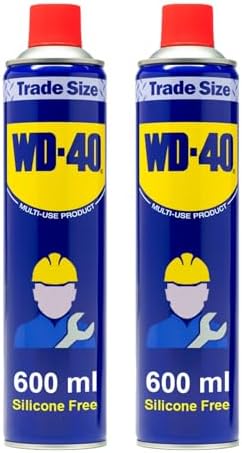 WD-40 Multi-Use Lubricant, Trusted Formula, Trade Size, 600ml, Twin Pack
