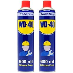 WD-40 Multi Use Lubricant Spray Original Twin Pack, WD40 Spray Lubricant for Maintenance, Rust Protection, and Water Displacement, on Gears, Threads, and Hinges, 2-Pack