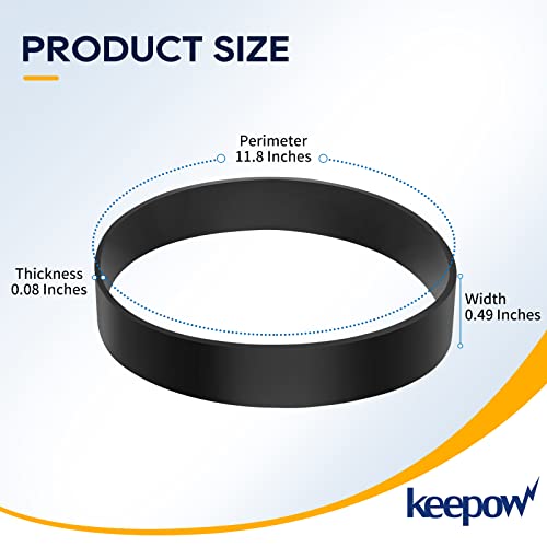 Keepow Vacuum Belt For Bissell Powerforce Compact, 1604895 Belt For Bissell Model 2112, 1520, 2690, 3508, 23T7, 23T7V, 3130, 21129, Replace Part 1604895, (2 Pack) #TOP4