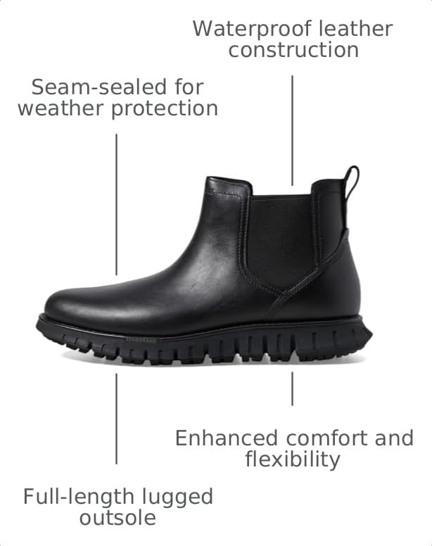 Image of Cole Haan mens Zerogrand Remastered Waterproof Chelsea Boots