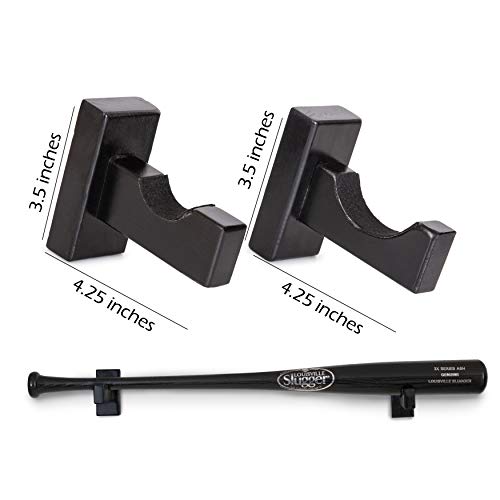 Cypress Sunrise Baseball Bat Display Holder Rack for Wall Mount - Replaces Case