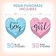 Gender Reveal Sticker,Team Boy or Girl,Team Boy und Team Girl Labels mit Goldfolie für Reveal Partys und Baby Showers（100er Set）