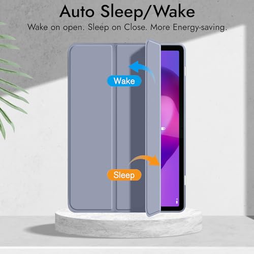 Image of Robustrion Cover for Lenovo Idea Tab Plus 12.1 inch Cover Case with [Pencil Holder], Trifold Cover Case for Lenovo Idea Tab Plus Tablet Cover [Auto Sleep Wake Support] - Lavender