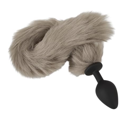 You2Toys Fluffy Tail Plugs Anals Gris/Noir 3,5 cm