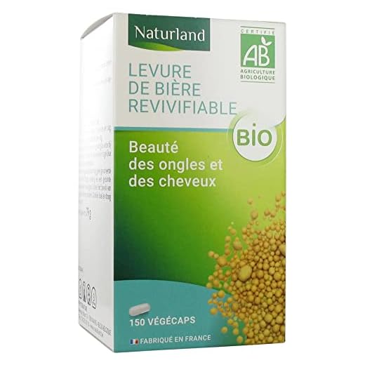 Naturland Levure de Bière Revivifiable Bio 150 Végécaps