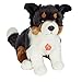 Teddy Hermann 91956 Hund Border Collie Tri-Color sitzend 30 cm, Kuscheltier, Plüschtier