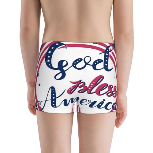 Boys' Cotton Boxer Brief Soft Underwear-God Bless America Patriotic Star3