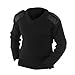 Yoko Mens V-Neck NATO Security Sweater/Workwear (XL) (Black)