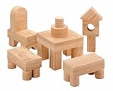 we play strong 8 x 8 x 8 cm. WePlay KC2801 - Costruzioni in Legno Morbido, 56 Pezzi