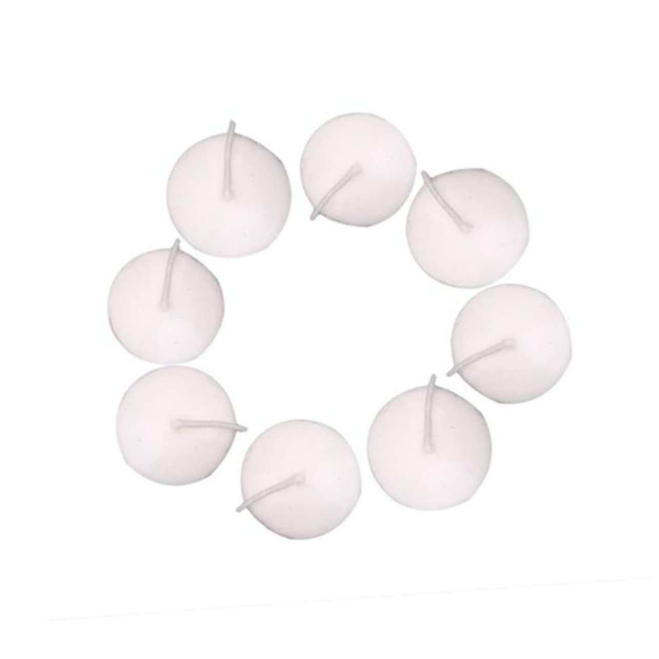 Garneck Set of 10 Small Floating Candles Disc Wedding Candles Paraffin Wax 1.4inch Diameter