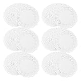 SHOWERORO Tapetes de Papel Desechables de Encaje Redondos 4,5 Pulgadas 700 Unidades para Repostería, Absorción de Aceite, Manteles Individuales Decorativos para Fiestas y Mesas