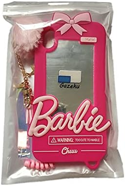 GazeKu Mirror Soft Phone Case with Charm Key Chain Ball for Apple iPhone 12 11 Pro Max XR 8 7 6 Samsung S9 S10 Note 9 10 (for iPhone XR)
