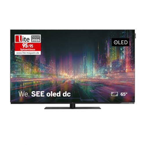 LOEWE We. See 65 Zoll OLED-TV, Dual Channel, Smart TV (Dolby Vision, 60 W Dolby Atmos, HDMI 2.1 120 Hz VRR, Apple AirPlay, Matter, Bluetooth Remote, extra flaches Monitor-Design)
