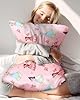 Miss Adola Silk Pillowcase for Kids - 30 x 20 Inches Queen Size Mulberry Silk Pillow Case with Zipper Cute Cartoon Kawaii Teens Girls Boys Pillowcase for Hair and Skin, Floral Girl #5