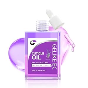 gelike ec Cuticle Repair Oil for Damaged Nails Lavender Smells Nail Treatment for Growth and Strengthen – Growth Oil Quick Dry Nail Care Moisturize Weak Thin Salon and Home 15ML LARGE CAPACITY