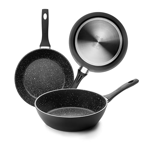 IBILI - Sarten honda natura, 28 cms, Aluminio, Antiadherente estilo piedra, Apto para...