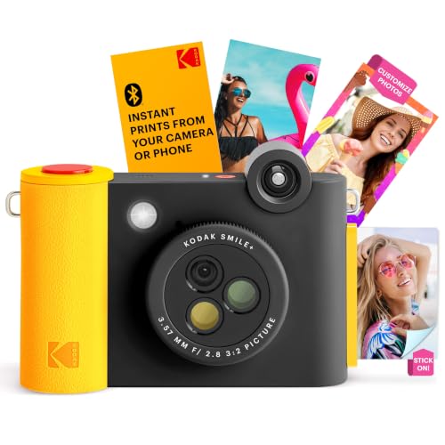 Image of KODAK Smile+ Wireless Digital Instant Print Camera with Effect-Changing Lens, 2x3 inch Sticky-Backed Photo Prints, and Zink Printing Technology (Renewed)