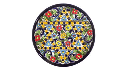 Platos Decorativos para Pared, Pintados a Mano con la técnica de la Cuerda Seca. Cerámica Andaluza. Grabado y Cerámica Española. 17 CM.51703