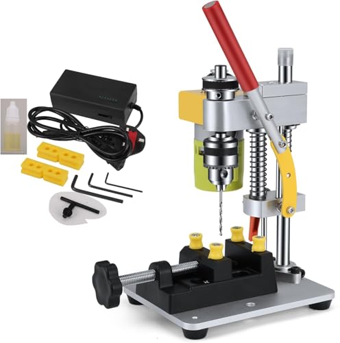 Mini Drill Press Portable Pillar Drill with 795 Motor Precision Bench Drill Machine with CNC Machining Elecric Table Driller for Metal Wooden Jewelry DIY