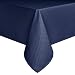 Eforcurtain Shabby Chic Waffle Weave Fabric Table Cover Rectangle Tablecloth Stain Resistant /Spill-proof /Waterproof, Blue, 60-inch By 120-inch