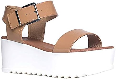 J. Adams Surf Platform صندل للنساء – شريط للكاحل مفتوح اصبع القدم كعب ويدج