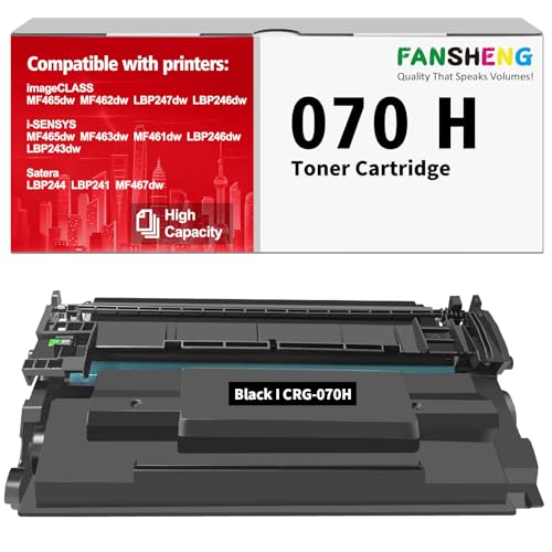 FANSHENG 070H 070 H CRG-070H CRG070H Cartouche de Toner Compatible pour Canon i-SENSYS LBP122 LBP122dw LBP243 LBP243dw LBP246 LBP246dw MF461 MF461dw MF462 MF462dw MF463 MF463dw 10200 Pages (1 Noir)