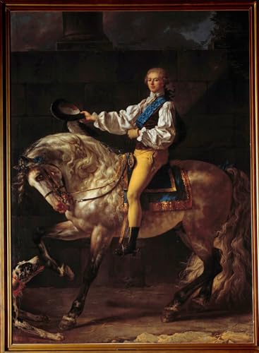 Affiche équestre d'Ostalislas Potocki pour la décoration d'un salon élégant