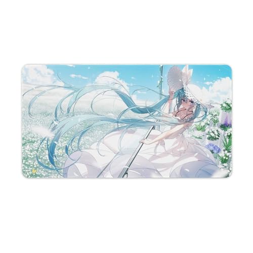 初音ミク マウスパッド ゲーミング アニメ キーボードパッド 大型 デスクマット レザー 大型 マウスパッド かわいい 防水快適性、耐久性が良い ゲームとオフィスに適している 机上用品 40X75cm
