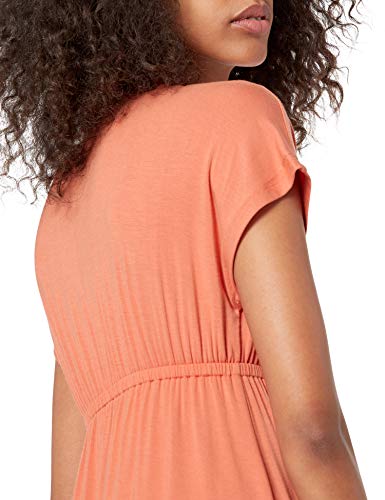 Image of Amazon Essentials Women's V Neck Short Sleeve Waisted Maxi Dress (Available in Plus Size)
