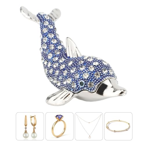 Boîte à bijoux dauphin finis les colliers emmêlés de fille