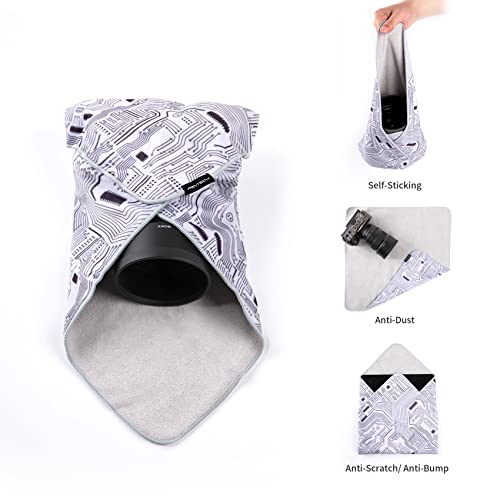 Pgytech Camera Protective Wrap, Anti-Scratch Lens Wrap Cloth, Magic Self-Adhesive Cloth Protective Camera Wrapper For Dslr/Phone/Camera Accessories #TOP2