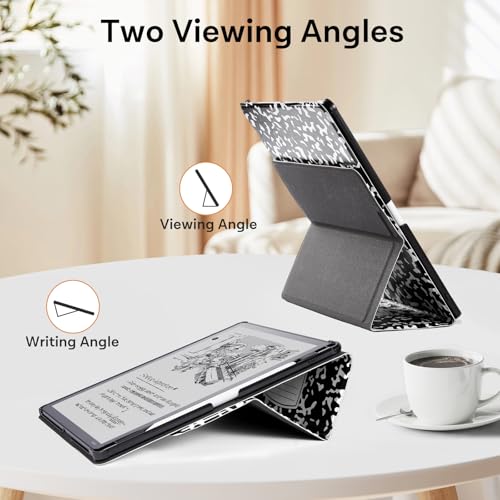 Image of CoBak Case for 11 inch Kindle Scribe 3rd Generation 2025, Kindle Scribe Colorsoft with Two Viewing Angles - All New PU Leather Cover with Auto Sleep Wake, Pen Holder. Notebook