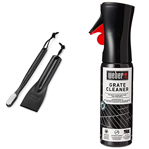 Weber Kit de Maintenance pour Barbecue à Gaz, Noir & Nettoyant pour grilles de Cuisson Barbecue, Noir 300ml