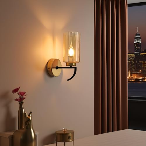 Image of Avior Modern Wall Lamps for Bedroom, Living Room, Restaurant Decoration Wall Light, Cafe Lamps and Wall Lights for Gallery (Metal & Glass)