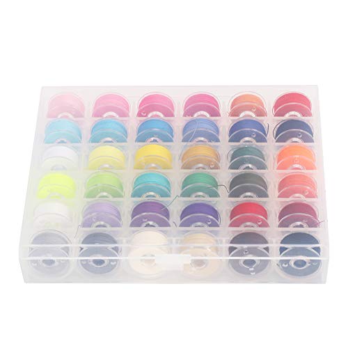 Lista de Hilos de coser de esta semana. 48 Hilos de Coser Coloridos, Hilos de Bobina Colores, Hilo de Múltiples con Caja Plástico para Máquinas de Coser, Bordar a Mano en Casa, Costura DIY(36pcs)