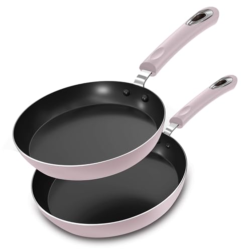 Image of Utopia Kitchen Saute Fry Pan Nonstick Frying Pan 11 Inch Induction Bottom Aluminum Alloy and Scratch Resistant Body Riveted Handle (Purple) Pack of 02
