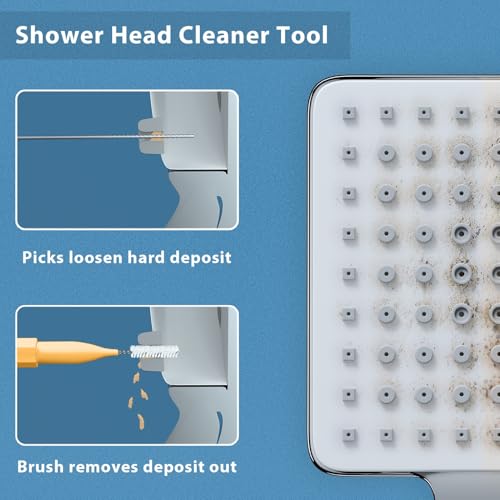 Image of Lumkew 30Pcs Shower Head Cleaner Tool Set, Multi Size Shower Head Cleaning Brush for Small Hole Anti-Clogging Nozzle with Storage Boxes, Showerhead Nozzle Unclogger Picks for Household Bathroom