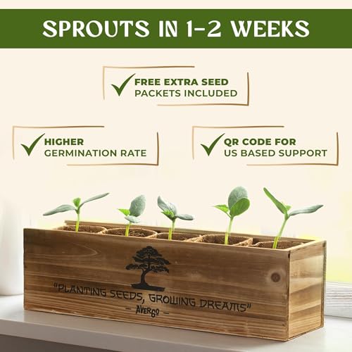 AVERGO Avergo Bonsai Tree Kit – 5X Unique Japanese Bonzai Trees Complete Indoor Starter Kit for Growing Bonsai Plants with Tools & Planters – Gardening Gifts for Women & Men