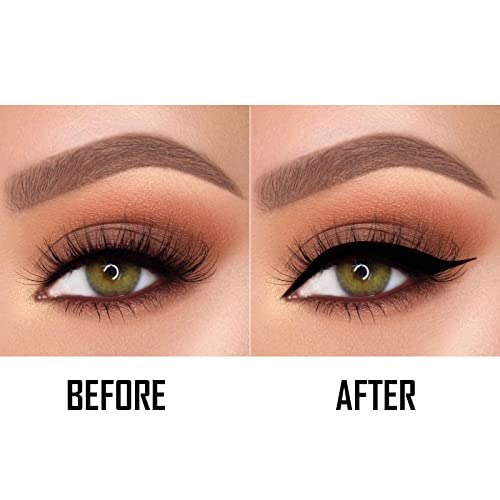 Boobeen Black Eyeliner Liquid, Waterproof Eyeliner Pen With Precision Brush Tip, Create Long Lasting Eyeliner Makeup, Goes On Smoothly #TOP2