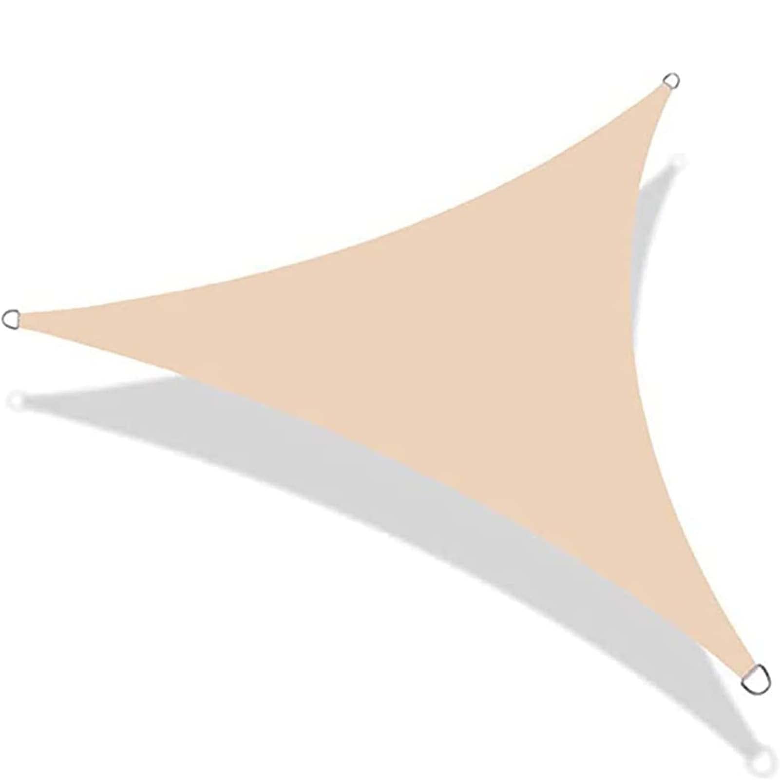 Voile d'ombrage triangulaire facile à installer contre la chaleur du jardin