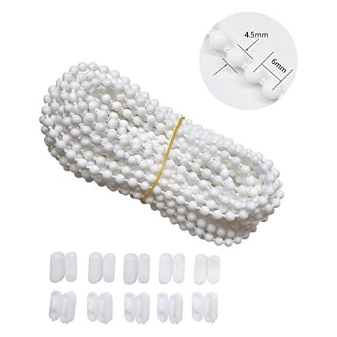 Luanxu 10 metros con 10 conectores para persiana enrollable (blanco) Cover