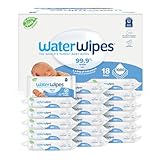 WaterWipes Sensitive+ Newborn & Baby Wipes, 3-In-1 Cleans, Cares, Protects, 99.9% Water, Unscented & Hypoallergenic, 1080 Count (18 Packs)