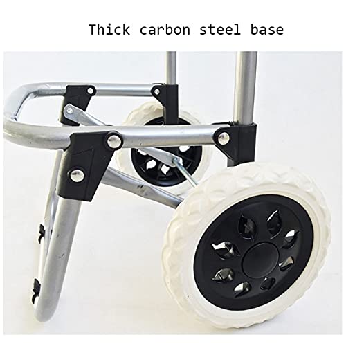 Einkaufstrolley Treppensteiger Einkaufstrolley, blau rot kariert, Einkaufskorb, tragbarer Gepäckwagen, B, – Bild 5