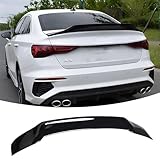 NEESPOC Rear Trunk Spoiler Wing Fit for Audi A3 S3 RS3 8Y Sedan 2022 2023 2024 2025 R Style Decklid Lip Exterior Accessories(Glossy Black)