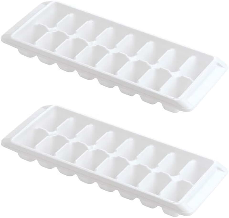 Kitch Ice Tray Easy Release White Ice Cube Trays, 16 Cube (Pack of 2) (2867-WHT-2)