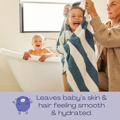 Image of Hello Bello Ultra-Hydrating Baby Shampoo & Body Wash, Soft Lavender Scent, Tear Free & Safe for Sensitive Skin, Dermatologist Tested & Pediatrician Approved, 10oz Bottle