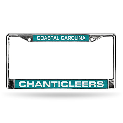 Rico Industries NCAA Coastal Carolina Chanticleers Standard Chrome Laser License Frame 12