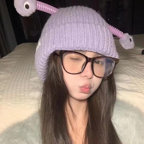 Monster Tentacles Hat, Glowing Little Monster Knit Hat, Cute Little Monster LED Knit Beanie, Warm Funny Winter Retractable2