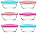 Produktbild Spring & Autumn Glasschüssel mit Deckel,Knabberschale Dessertschale, Aufbewahrungs-Schüssel-Set 250 ml (6 x Glasschale + 6 x Deckel)